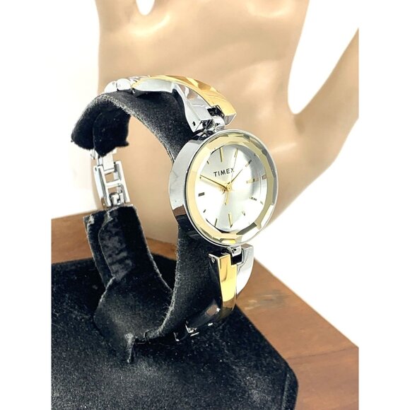 Timex Women's Watch TW2U69700 Quartz Silver Dial Two Tone Stainless Steel 26mm - Picture 13 of 13